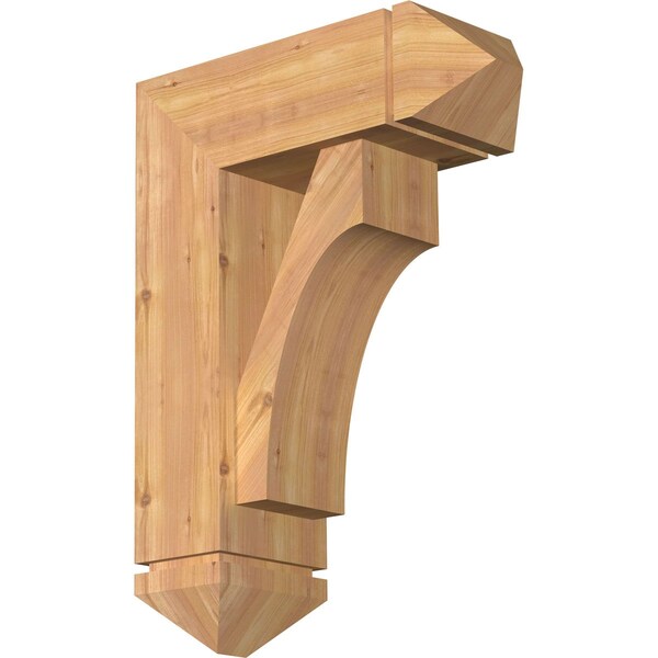 Ekena Millwork Westlake Arts and Crafts Smooth Bracket w/ Offset Brace, Western Red Cedar, 7 1/2"W x 20"D x 28"H BKT0806X20X28WTL03SWR - main